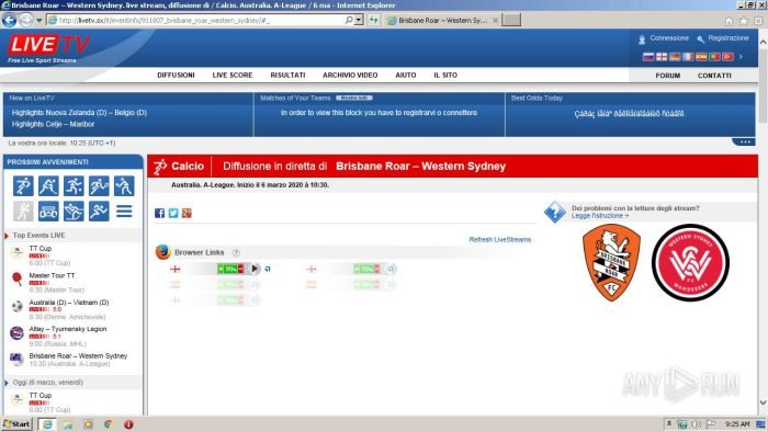 Le nouveau site de Live TV SX
