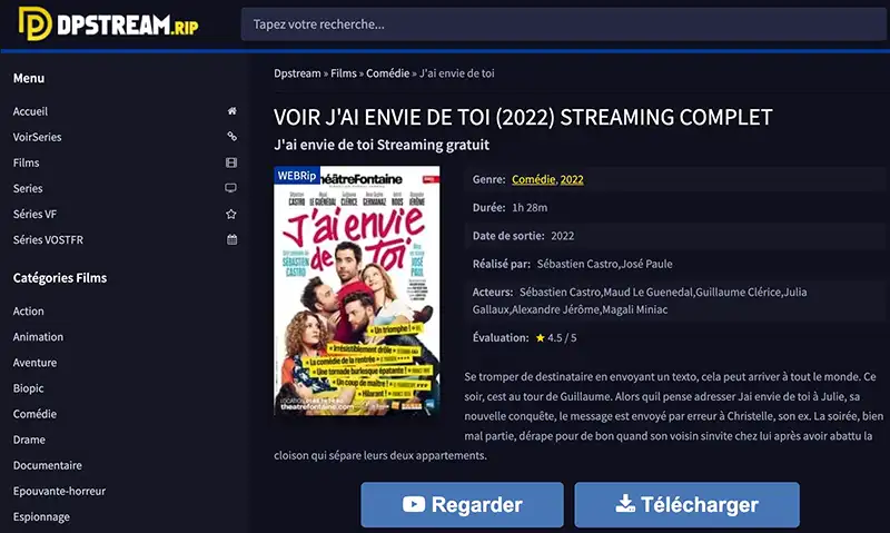 La nouvelle adresse de Dpstream