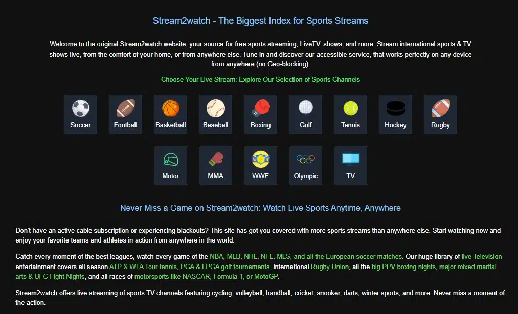 Le site de streaming Stream2watch
