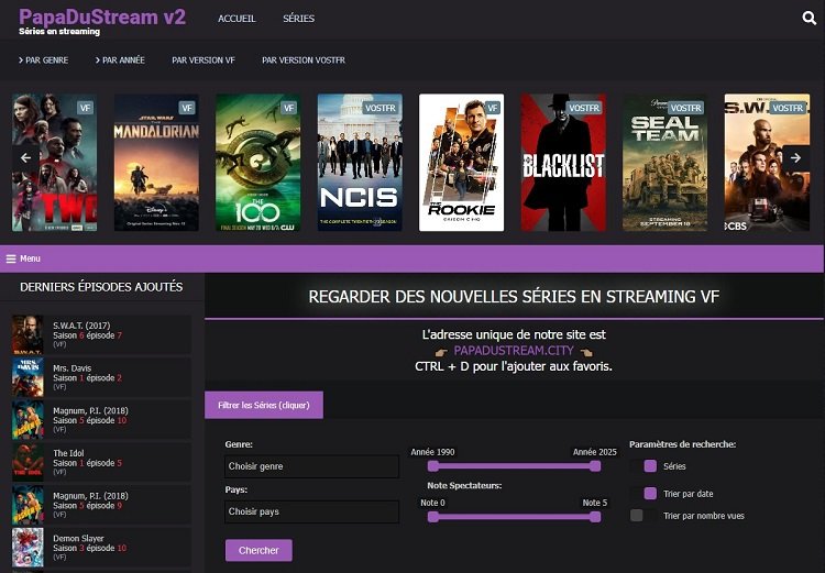 La nouvelle adresse de PapaduStream